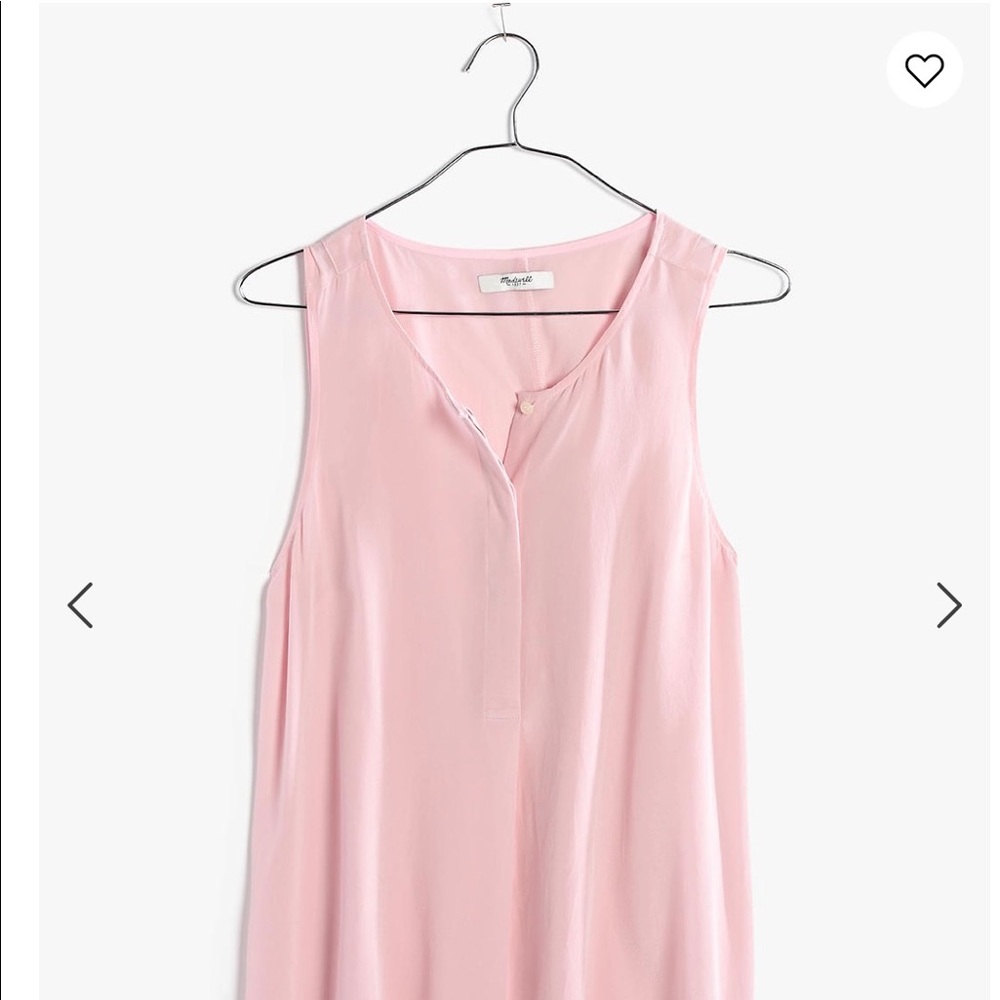 NWT Madewell silk top pink size L E8958